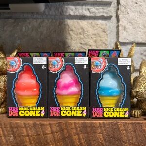 FULL SET! 🐰🍦Nee Doh Nice Cream Cone Stress Ball Set